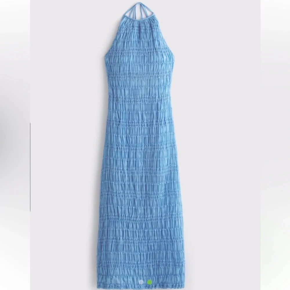 Abercrombie and Fitch Halter Ruched Maxi Dress